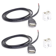 Elnone 2Pcs Usb Pigtail Cable 3.3Ft(1m) Usb 2.0 Female Jack To Open-en