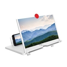 12" 3D HD Screen Magnifier Projector for Smartphones - White