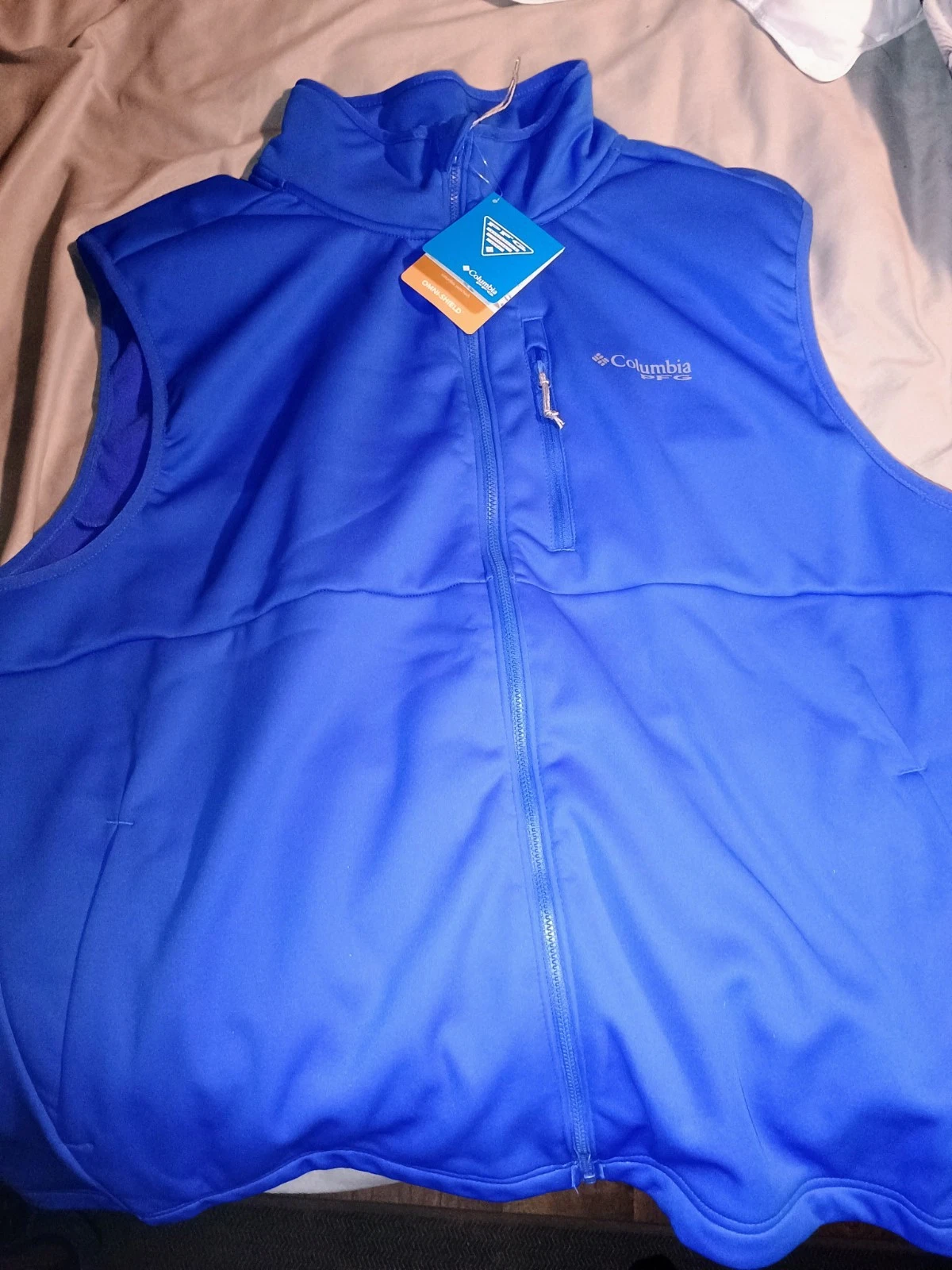Blue Columbia Pfg Terminal Stretch Softshell Vest Size XL