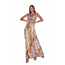 GAI MATTIOLO abito fantasia rame GM634