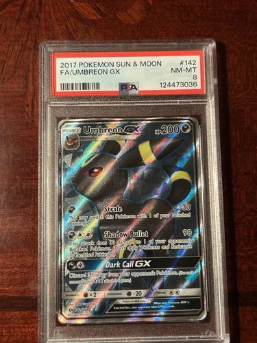 2017 Pokémon Umbreon GX 142/149 SM Base Set Full Art Holo Ultra Rare GX PSA 8