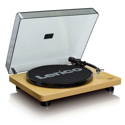 Lenco L-30WD Plattenspieler Riemenantrieb Holzgehäuse USB/PC-Encoding Auto-Stopp