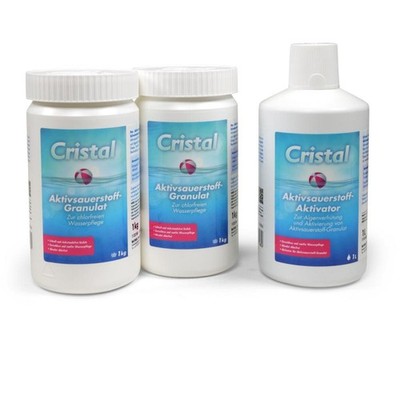 MEGA-SPAR-SET> 2x Sauerstoff-Granulat + 1x Aktivator CRISTAL | BAYROL chlorfrei