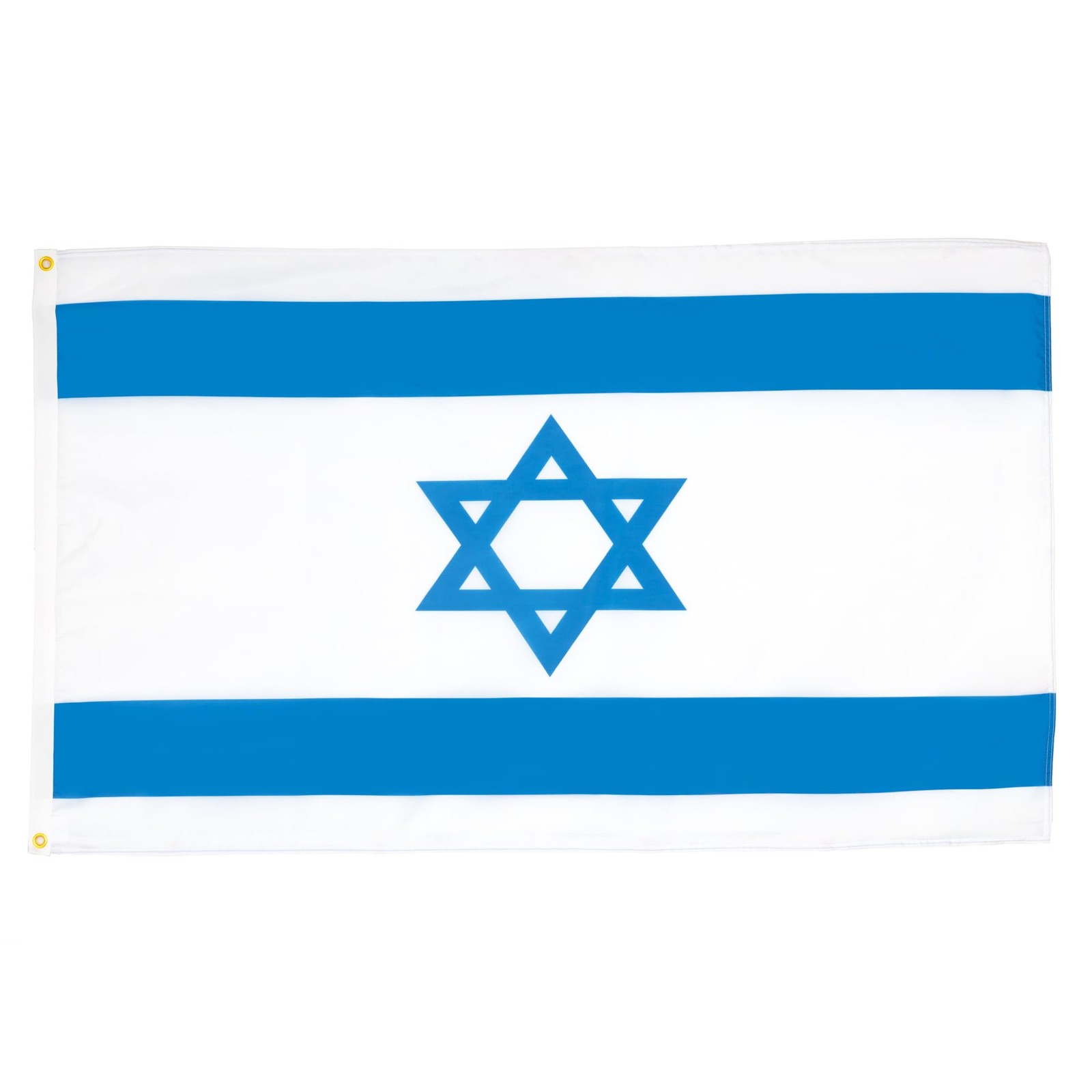 Grand drapeau Israël bleu et blanc en polyester résistant de 250x150 cm