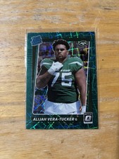 Panini 2021 Donruss Optic Alijah Vera-Tucker #264 Green Velocity Jets NFL