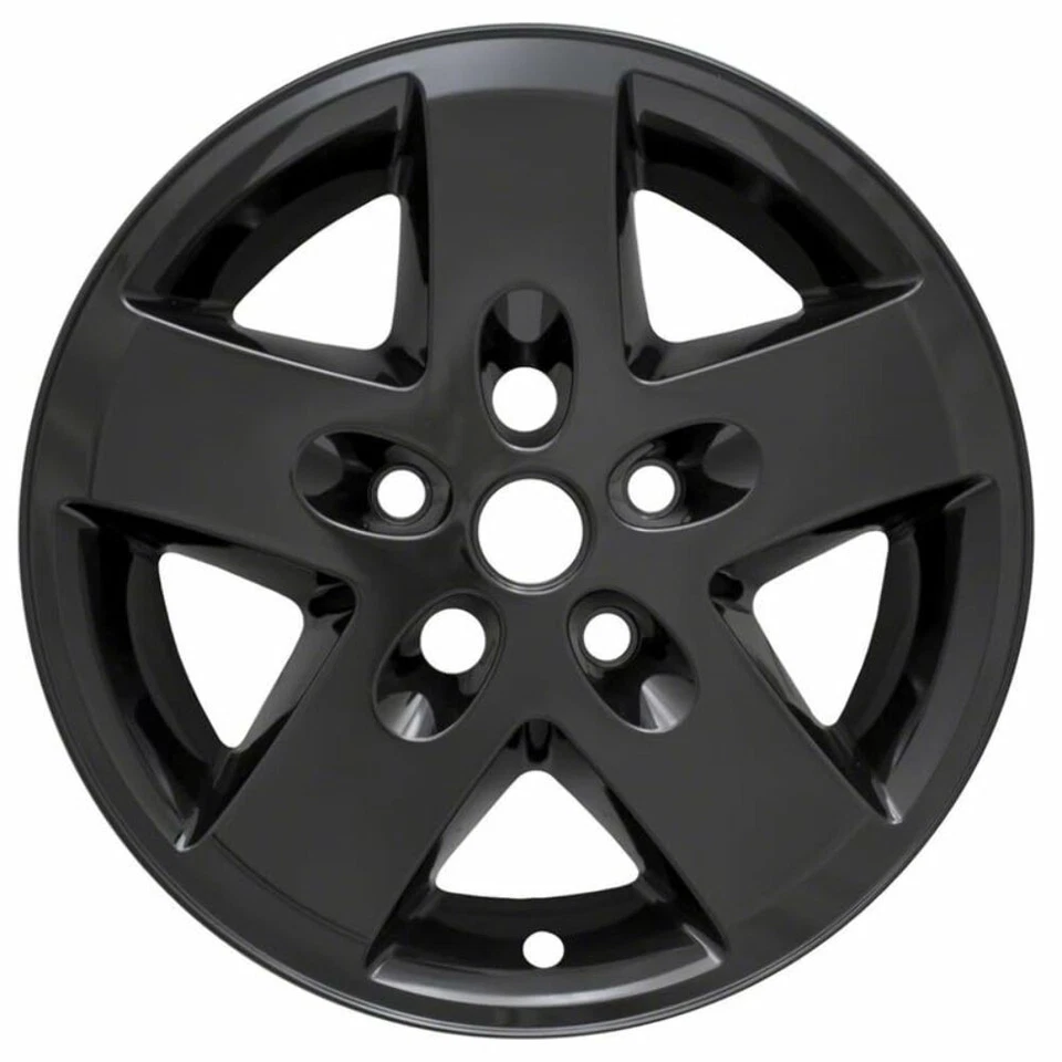 4 New Gloss Black 17" Impostor Wheel Skins for 07-18 Jeep Wrangler JK Rim Covers Foto 4 de 4