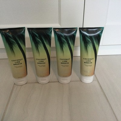 Bath and Body Works COCONUT LIME BREEZE Triple Moisture Body Cream 8oz Lot Of 4