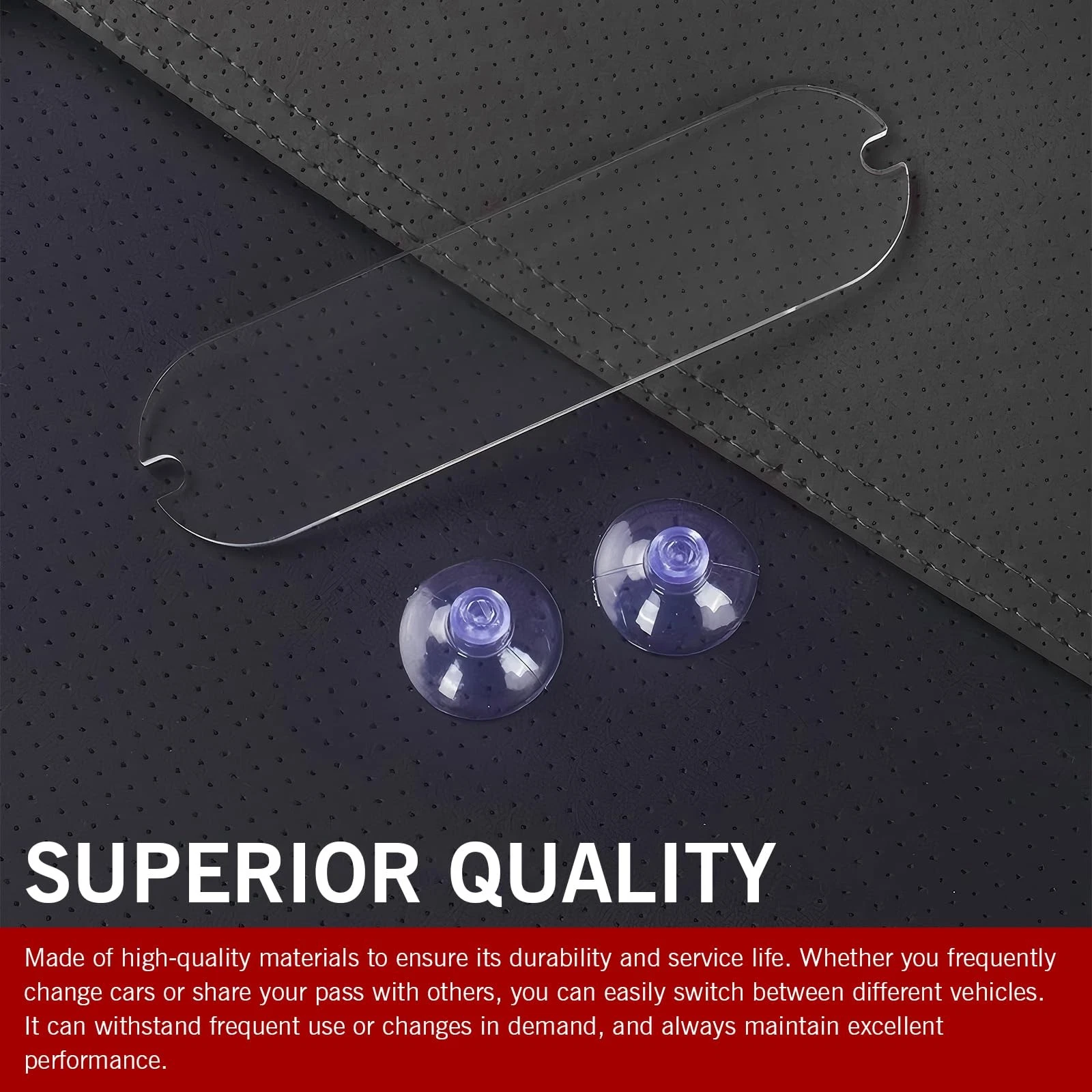 2 PCS EZ Pass Holder, Windshield Ipass Sticker Holder, Acrylic Transponder Holde image 4