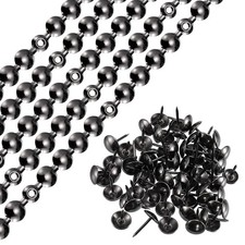 5Pcs 1Meter Glossy Upholstery Tacks Strips Trim Sofa Decorative Nails, Gray