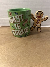 Shrek Gingerbread Man Green Large 20oz  Coffee Mug Avast Ye Cookie Ceramic 2022