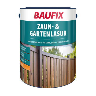 BAUFIX Zaun & Gartenlasur seidenglänzend, 5 Liter, Holzlasur