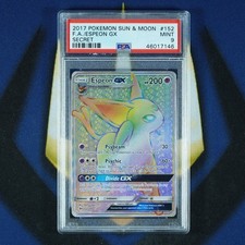 Espeon GX Sun & Moon Secret Rainbow Rare 152/149 [PSA 9] on eBay