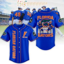 Florida Gator Baseball 2023 World Series Personalized Blue Design Baseball Jerse