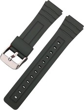 Replacement Band for Casio F-84/F-91W/F-94/F-105/A158/A168, Soft PU Watch Strap