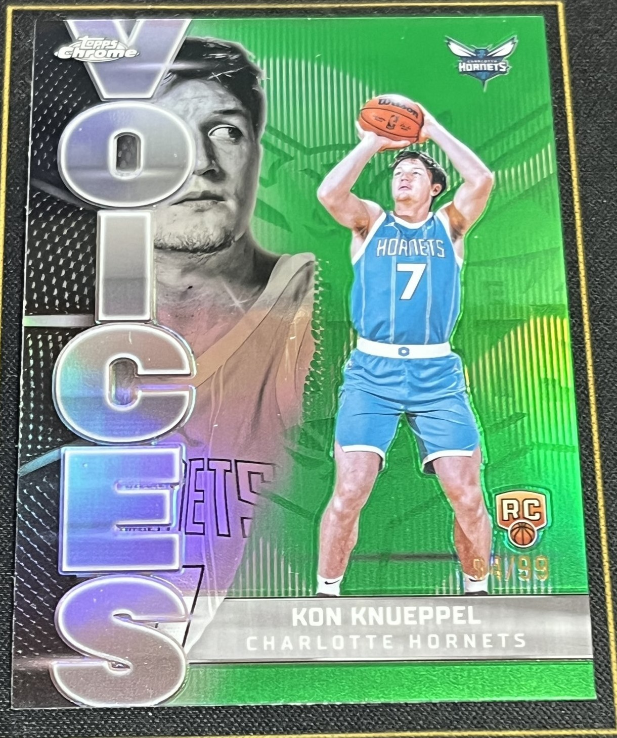 2025-26 Topps Chrome Kon Knueppel RC Voices Green /99