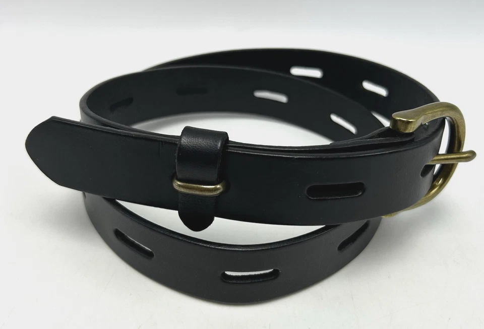 Cinturón Madewell Mujer Pequeño Negro Cuero Italiano Silencioso Lujo Foto 3 de 4