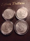 4/ BU? Peace dollars 1922,23,24,25 one money. All (p) mint. No reserve.