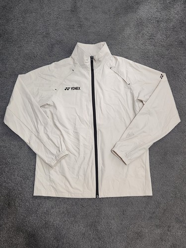 Yonex Beige Polyester Tennis Jacket S Unisex Adults Regular Size Type