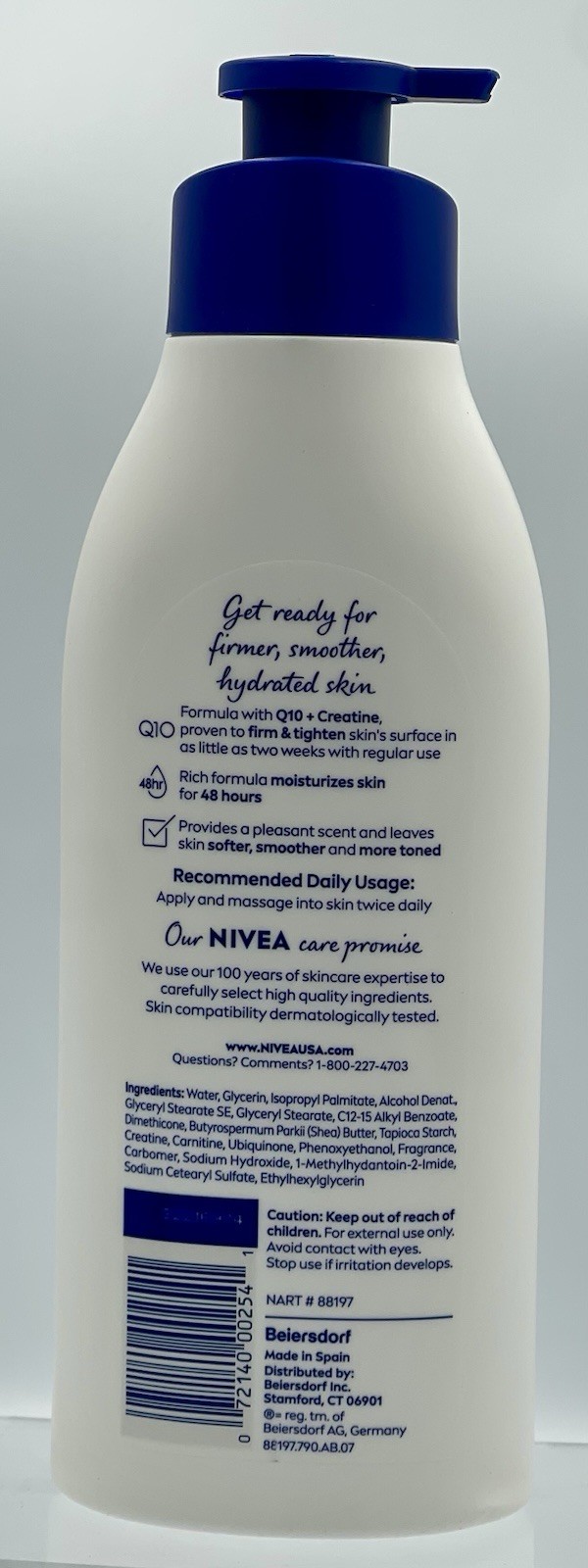 Lot of 2 NIVEA Skin Firming Lotion Q10 & Creatine 16.9oz Sheer Hydration
