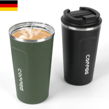 Kaffeebecher Thermobecher Edelstahl 380-510 ml to go Auslaufsicher Kaffeetasse