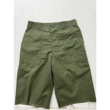 Vintage US Military OG-507 Utility Shorts Cut Off Olive Green Mens 29 Waist