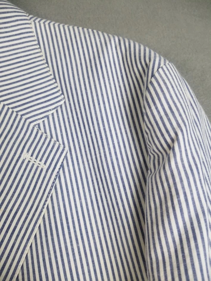 Chaqueta Blazer De Colección J Crew Oarsman 42L Azul Seersucker Preppy Costera EE. UU. Algodón Foto 2 de 4