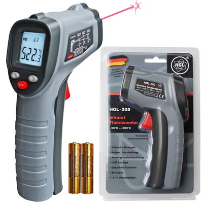 HGL-205   Infrarot Thermometer -50°C ... 600°C Temperaturmessgerät, Laser