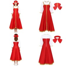 Women A-line Party Dress With Headband Outfits Halloween Clubwear Carnival Show