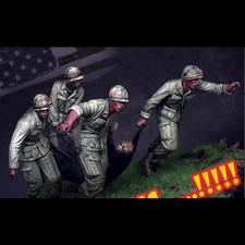 1/35 Scale Resin Figure Model Kit 5 US Soldiers Kit Unassembled Unpainted Model