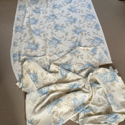 8,2 m LAURA ASHLEY Portland Stoff Kobalt Creme Blau Flieder Hortensie Floral