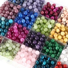 SEMI PRECIOUS GEMSTONE BEADS JEWELLERY MAKING ROUND NATURAL STONE 4/6/8/10/12mm