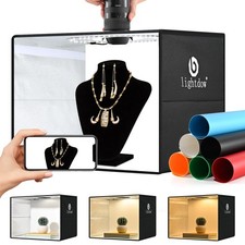 16"x12"x12" Photo Studio Light Box Photography with 120 LEDs CRI 95 , 6 Back...