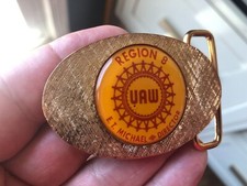 Vintage UAW United Auto Workers Region 8 E.T. Michaels Director Gold Tone NM