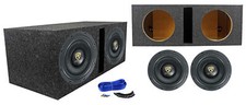  2 Rockville W10K9D2 10" 6400 Watt Car Subwoofers  Vented Sub Box Enclosure