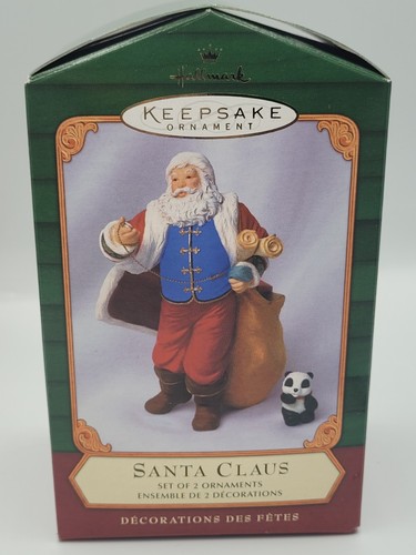 Hallmark Keepsake Christmas Ornament - Santa Claus - 2PC Set - 2001 - MIB - Picture 11 of 13