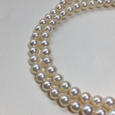 TASAKI Baby Pearl Akoya Pearl 4.5~4.9mm Necklace w/Jewelry Case