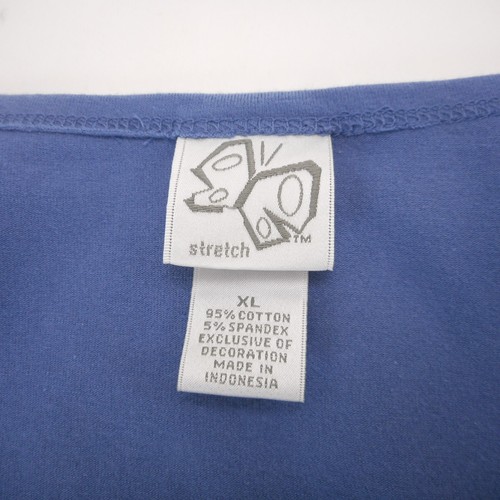 Vintage Y2K Fashion Bug Women's XL Light Blue Lace Up Shirt Scoop Neck Top - Picture 6 of 8