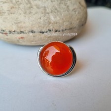 Beautiful Carnelian Gemstone Ring 925 Sterling Silver Designer Boho Ring PG4912