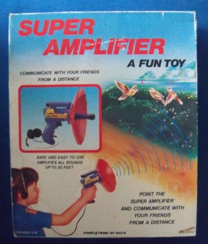 vintage 1986 SUPER AMPLIFIER Toy No.00052 NASTA Original Box RARE hard to find - Afbeelding 1 van 10
