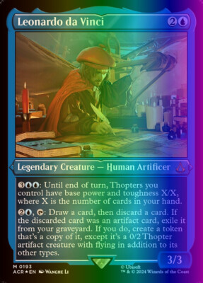 MTG Magic the Gathering Leonardo da Vinci (193/315) Assassin's Creed LP  FOIL