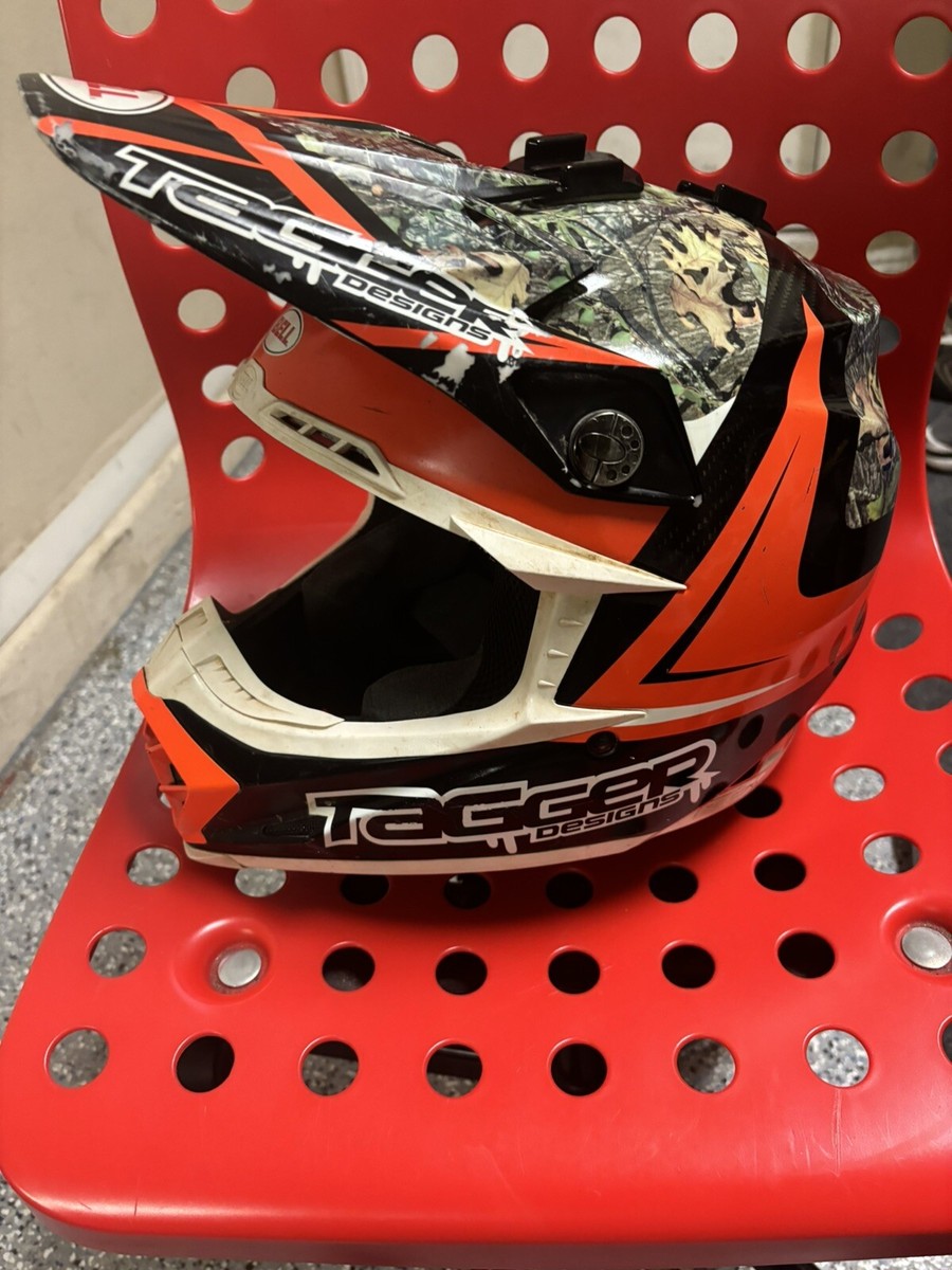 Mx Bell Tagger Designs Helmet Bell Moto Carbon Flex Orange Camo