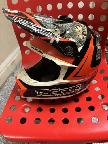 Bell Moto 9 Carbon Flex Orange Camo Tagger Designs Motocross Helmet Xs + googles - Picture 2 of 5