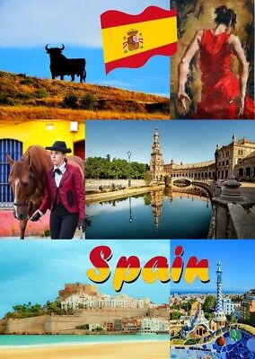 SIGHTS & FLAG BRAND NEW / GIFT SALOU SPAIN SOUVENIR NOVELTY FRIDGE MAGNET SIGHTS & FLAG BRAND NEW / GIFT SALOU SPAIN SOUVENIR NOVELTY FRIDGE MAGNET