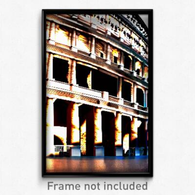 Pixel Art Poster - Marvelous Colosseum (8 Bit Psychedelic Video Game Print)