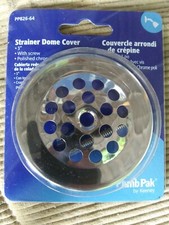 FREE S H TUB DRAIN DOME STRAINER COVER Plumb Pak PP826-64 , 3" Polished Chrome,