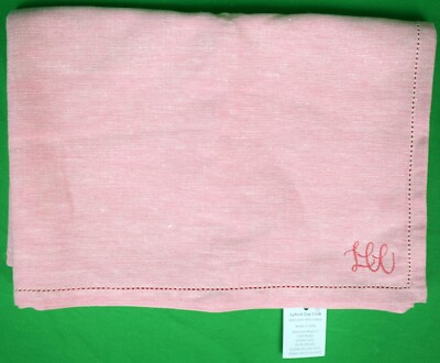 ''Lyford Cay Club Linen/ Cotton Coral/ Pink Tablecloth Runner'' (New w/ LCC Tag)