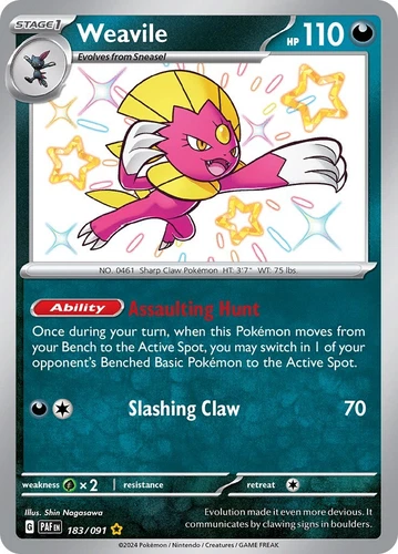 Weavile 183/091 SV: Paldean Fates