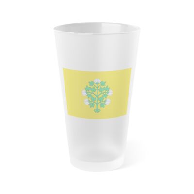 Flag of Cospicua Bormla Malta - Frosted Pint Glass 16oz