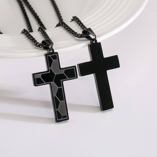 Stainless Steel Football Bible Cross Pendant Inspirational Necklace Decorations - Picture 8 of 38