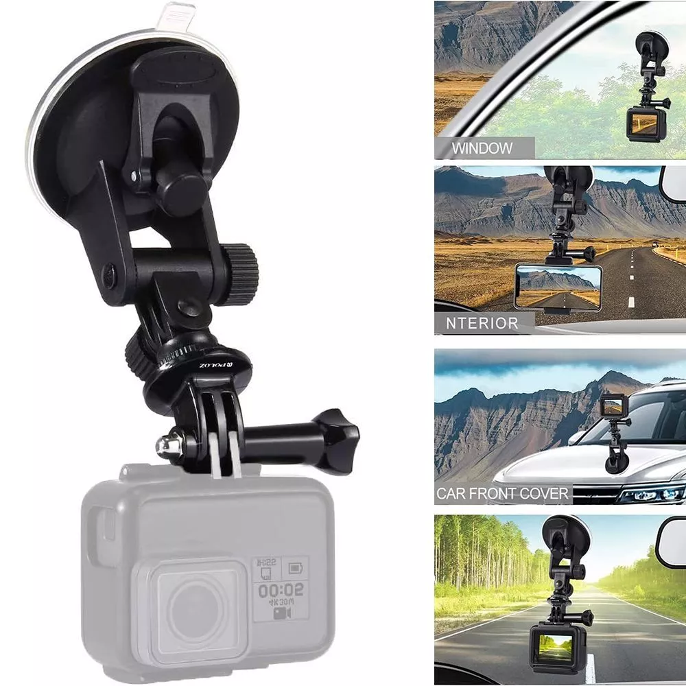 Windshield Suction Cup Car Mount Action Camera Bracket For GoPro